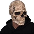 Full Head Skull Mask with Movable Jaw Halloween Head Realistic Latex Scary Mask