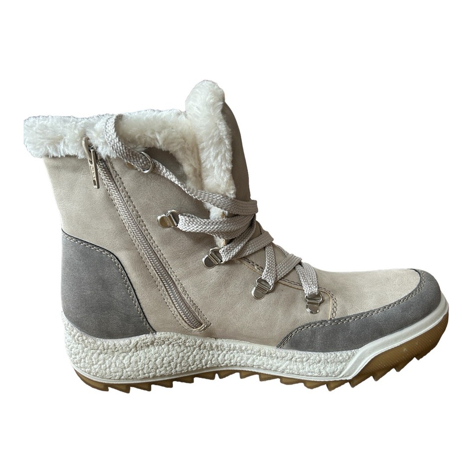 RIEKER Zip Up Hiking Boots Women’s EU 41 UK 7.5 Warm Lined Water