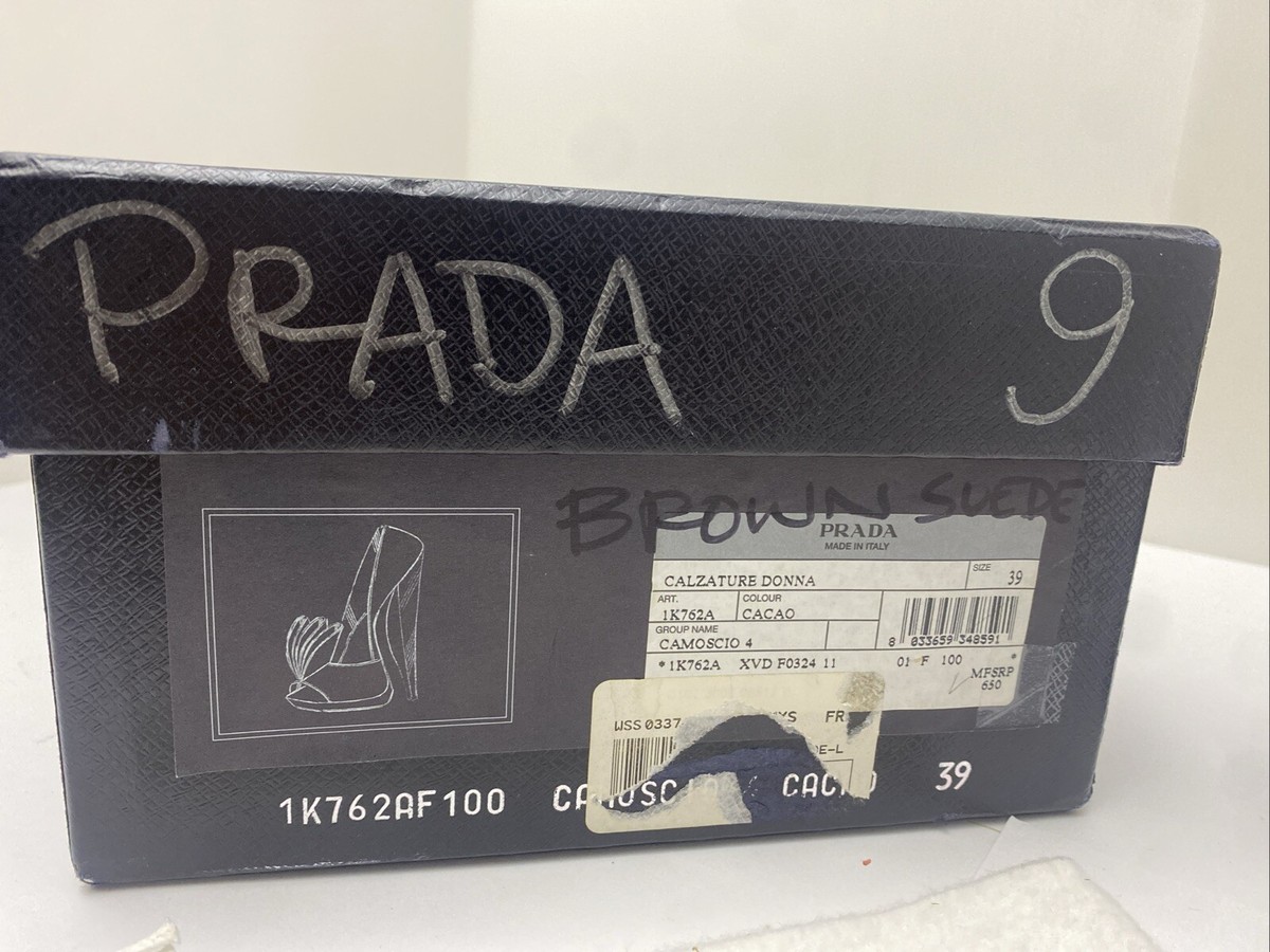 Prada Women Brown Suede Pumps Bow Shoes SZ 39 ,With Box . | eBay