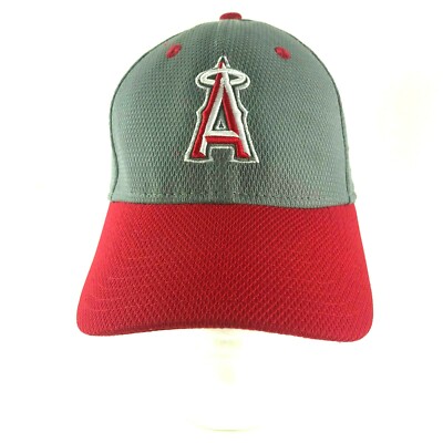 Los Angeles Angels Hat Sz S/M Gray/Red   trucker hat ball cap