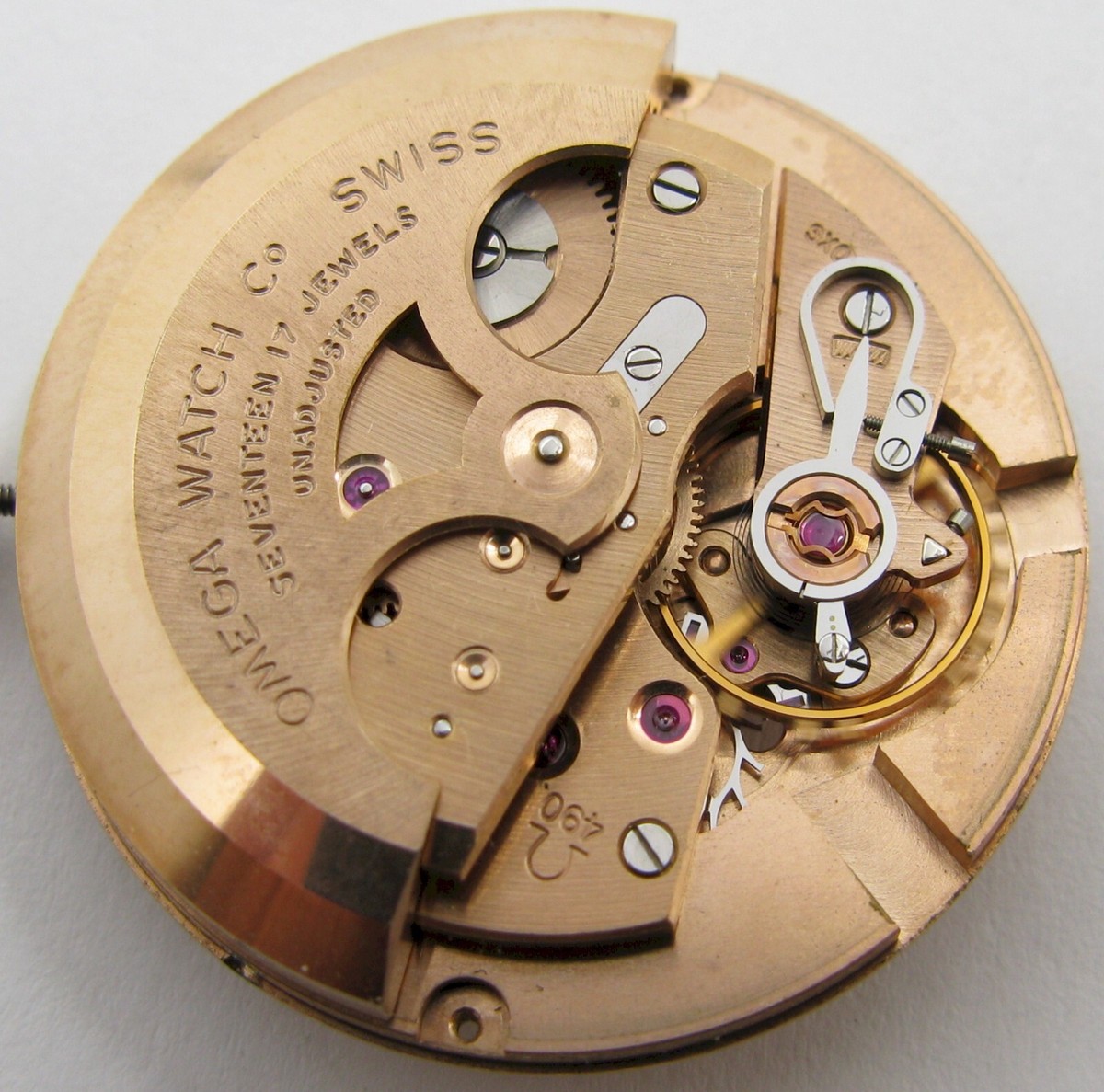 Omega 490 17 jewels automatic watch movement for project or parts