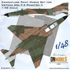 Vietnam Era F-4 Phantom II USAF Camouflage Paint Masks Set 1/48 F-4C/D/E/G, RF-4