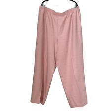 Alfred Dunner Woman Plus Size 22W Pink Textured Straight Leg Pants Career