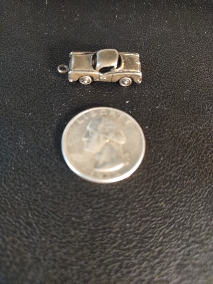 Charme Argent Sterling Vintage - Voiture Ancienne En Mouvement - 4,7 G