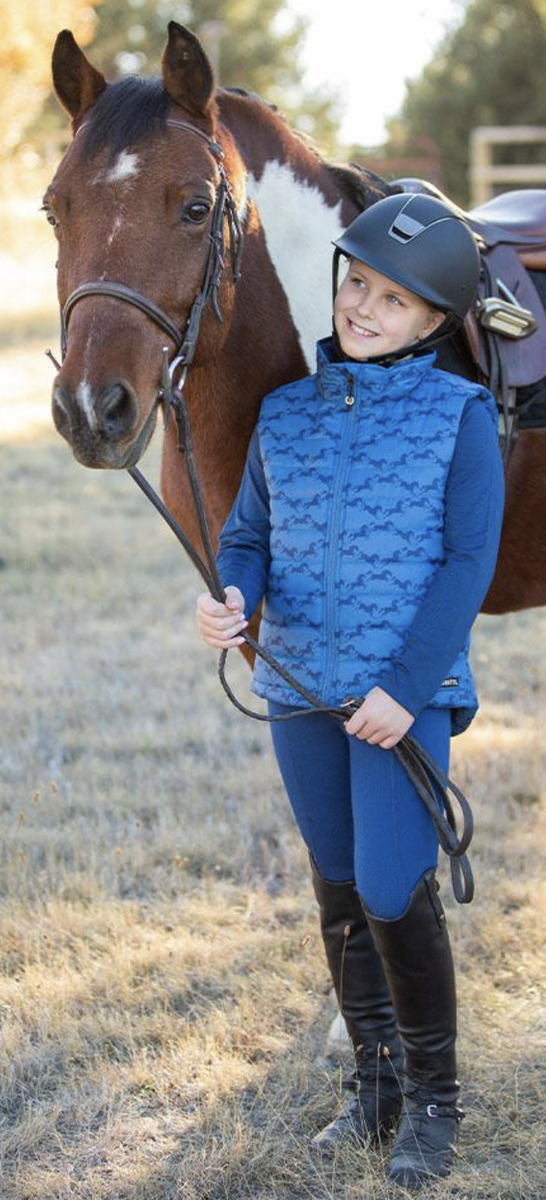 Gilet matelassé léger Horze Amber enfant pour Cavalier