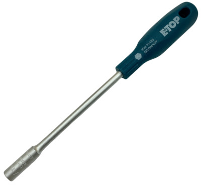 1 x E-TOP Sechskant-Steckschlüssel-Schraubendreher SW 7 x 125 mm