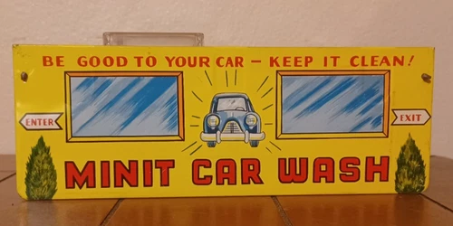 MARX MINIT CAR WASH MID-TOWN GARAGE BUILDING TIN TOY