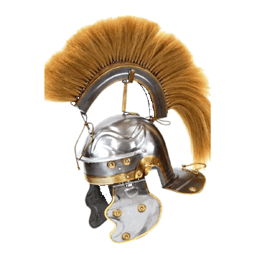 Roman Centurion Helmet Medieval Helm Brass Accents Armour Reenactment LARP Armor - Picture 2 of 3