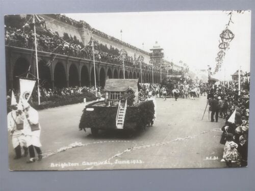 Brighton Carnival float (3rd Prize) in street procession 1923 RP postcard  - Picture 1 of 3