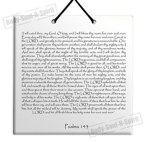 Holy Tehillim Psalms Chapter: 145 Wall Hanging Tile Decor Torah Bible Judaica (7806083664138)
