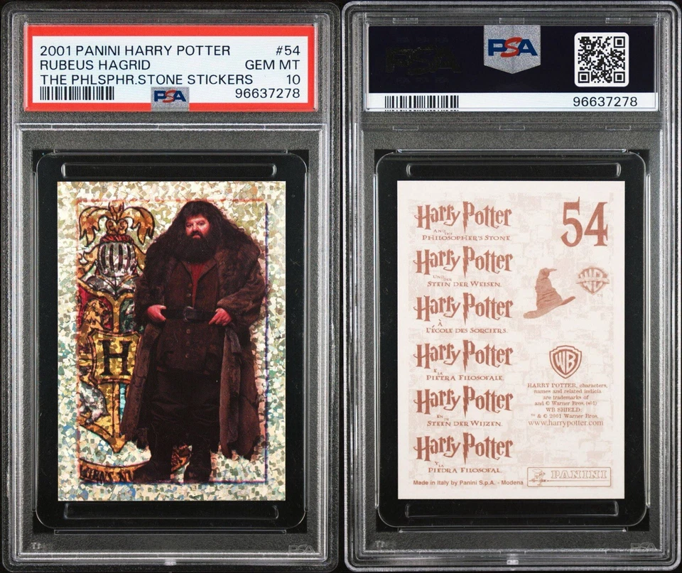 PSA 10 Rubeus Hagrid #54 Panini Harry Potter Philosopher's Stone 2001 💎 Low Pop - Image 3 of 3