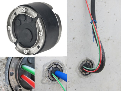 Hauff Ringraumdichtung HSD100 EW DN 100 für 5 Kabel und Rohre 1x24-44 und 4x7-12
