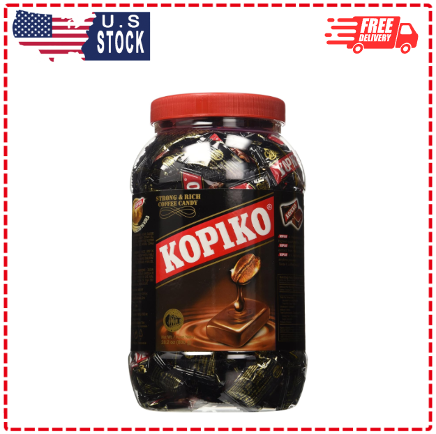 Kopiko Coffee Candy In Jar 800g/28.2oz (Original Version)