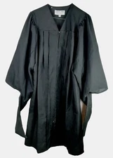 Graduation Mall Church Apparel Long Graduation Gown, Black, Size 45 5'-5' 2"