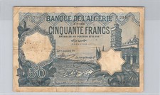 Algeria 50 Francs 5.7.1920 X.236 N° 05896709 Pick 80a