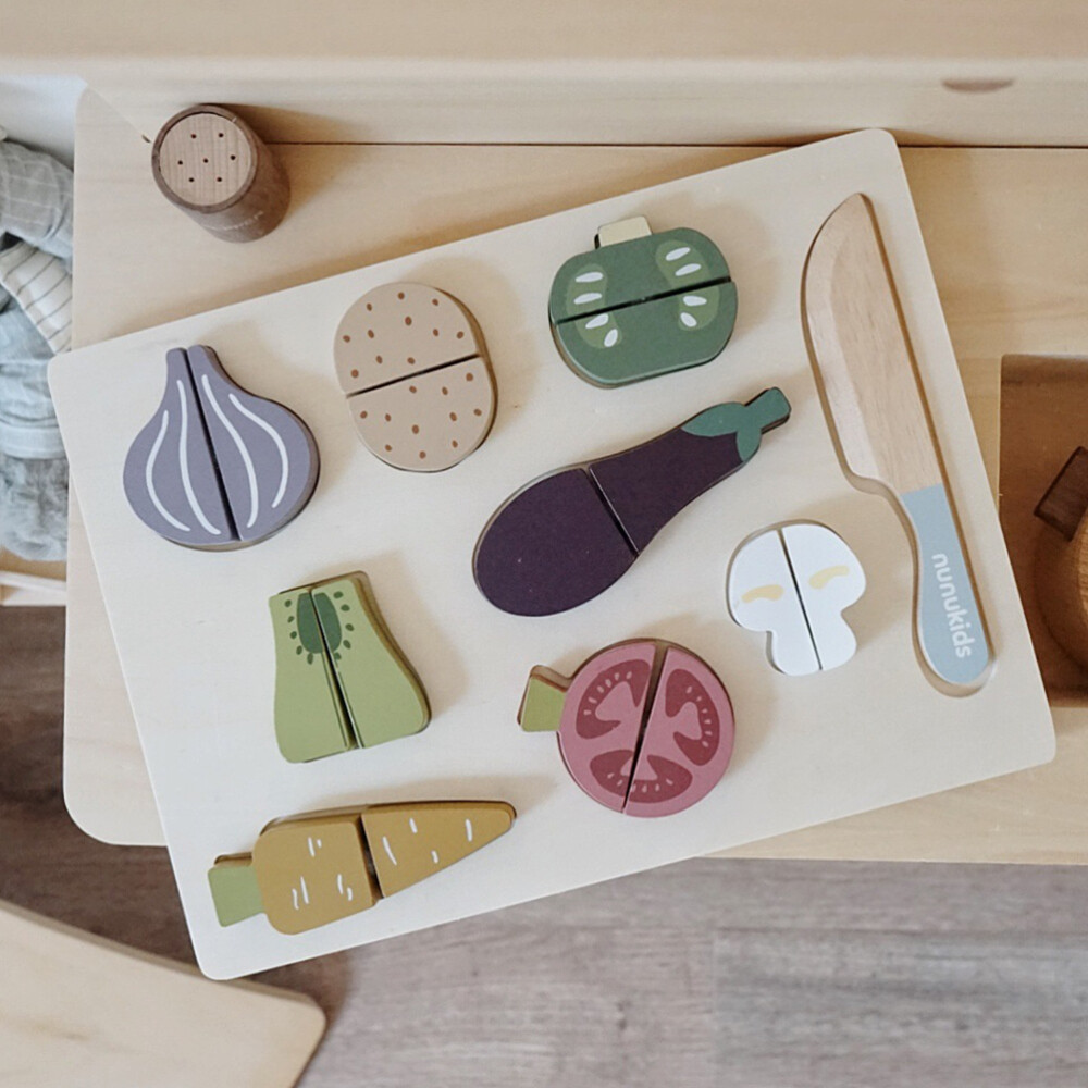 Educational Wood Puzzle Pretend Play Wooden Stacking Toy