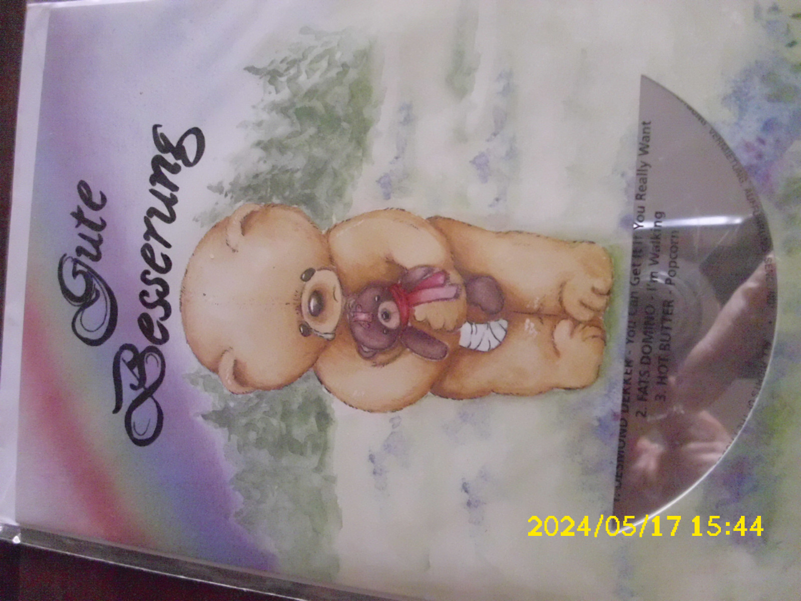 * Glückwunschkarte mit CD * Musik * Motiv : Gute Besserung * siehe Foto *