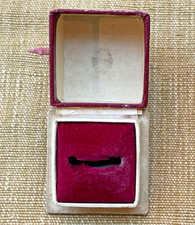 Antique Vintage Jeweller's Ring Presentation Box: Macclesfield Cheshire