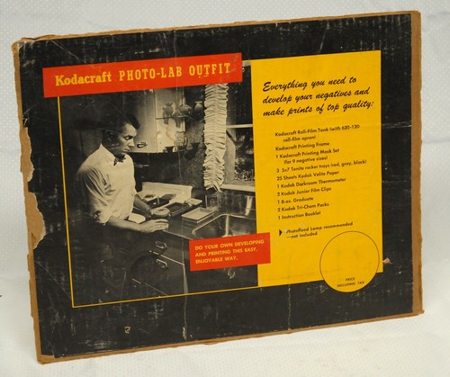 VINTAGE 11x14 Kodacraft BOX TOP for Photo-Lab Outfit. Perfect for Display