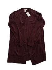 Matty M Ladies' Boyfriend Cardigan NEW Merlot Red Small S Small NEW with tags Sm