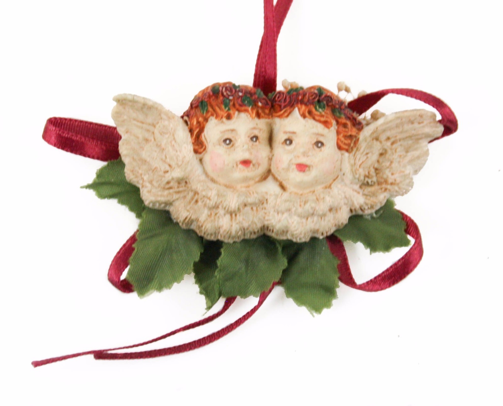Ceramic Angel Heads Christmas Ornament for Festive Holiday Decor