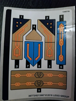 NEW LEGO - Sticker - Nexo Knights - Tech Wizard Showdown - Set 72004