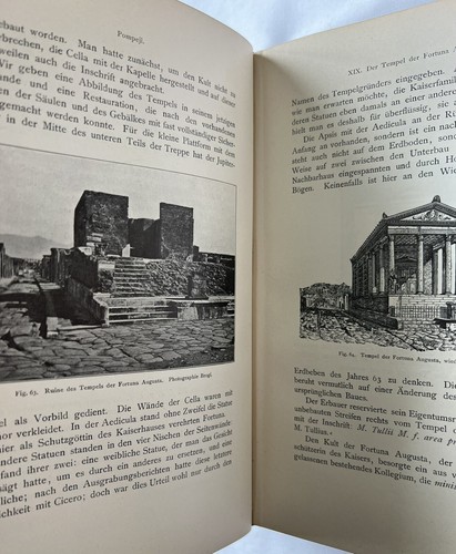 Pompeji in Leben Und Kunst (1908) Antique Leather Bound Hardcover. August Mau - Foto 7 di 9