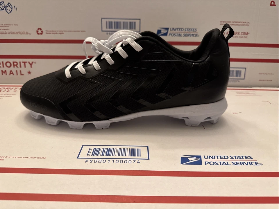 Chuteiras de beisebol Rawlings Black Savage masculinas 13 D com cadarço nova sem caixa - Imagem 2 de 4