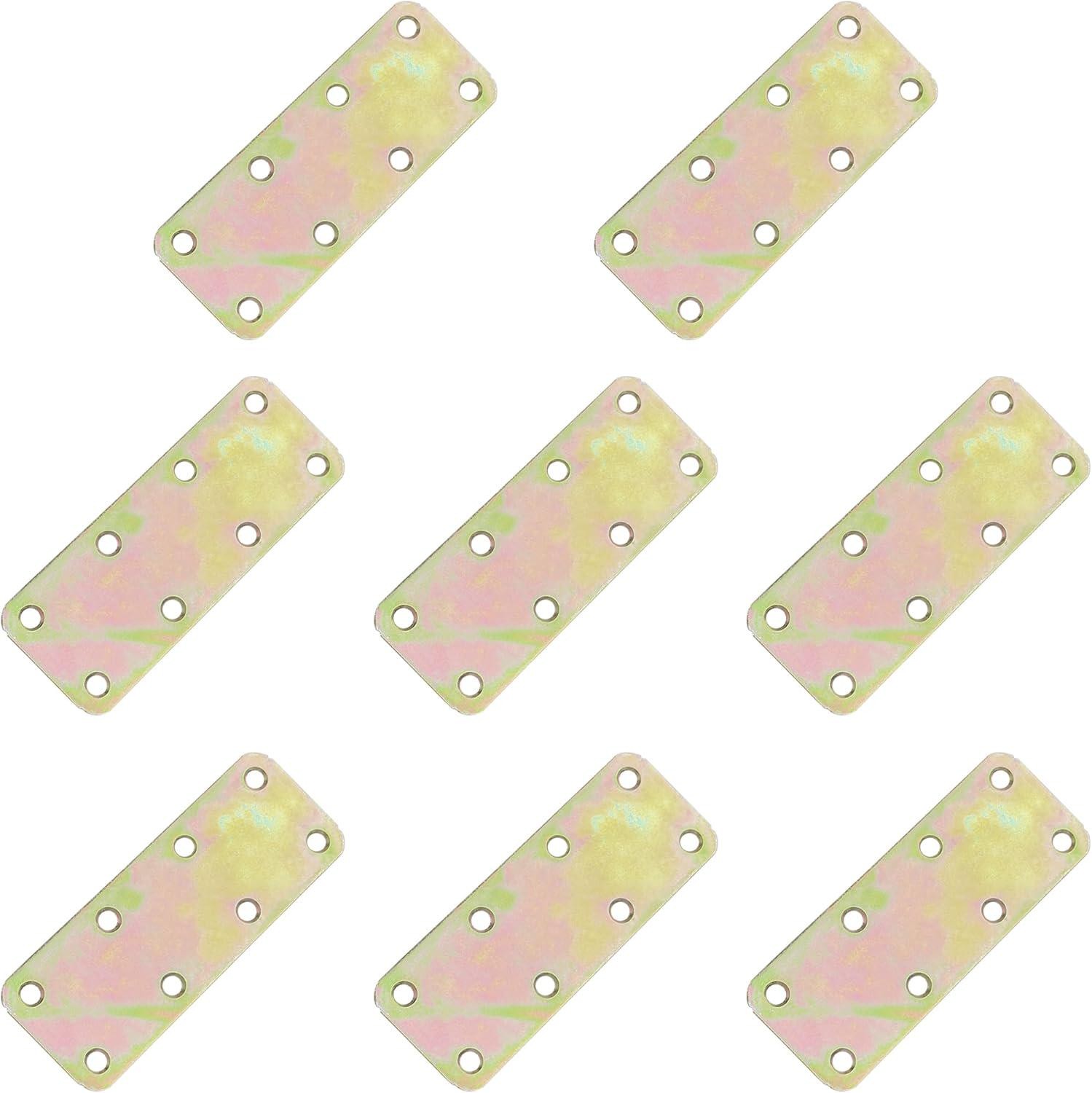 8 PCS Metal Mending Plates Flat Joining Plate Support Brace Bracket for Funiture