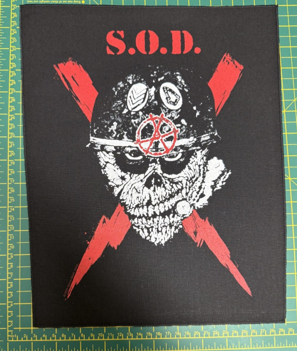 Stormtroopers Of Death Scrawled Lightning Large Sew On Back Patch Official