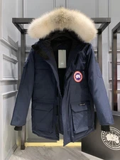 Super Discount Canada Goose free shipping Men's navy blue down jacket