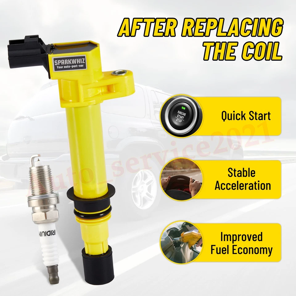 Set of 8 Ignition Coil Pack and Spark Plug For Dodge Ram 1500 4.7L V8 2002-2007 - Image 3 of 4