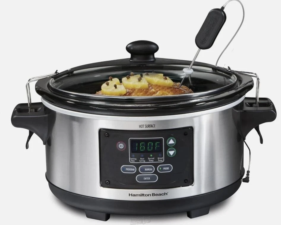Hamilton Beach (33969A) Portable 6 Quart Programmable Slow Cooker Crock Pot