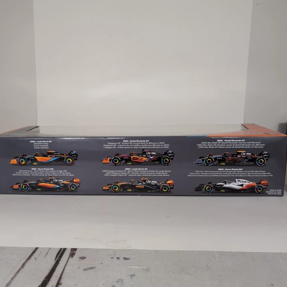 Bburago 1:43 Mclaren Formula 1 F1 Racing Diecast Model 6pack Limited Burago Gift - Image 3 of 4