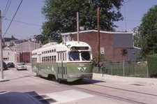 Trolley SEPTA PCC 2168 Ruta 13 Ayuntamiento Metro Phila PA 35mm Ferrocarril Slide