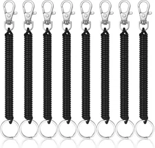 Mozeat Lens 8PCS Retractable Coil Spring Keychain Spiral Cord Keychain... 
