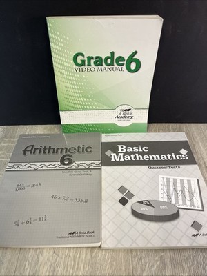 Abeka Grade 6 & 7 Math Video Manual, Teacher Quizzes/Tests 4th Ed