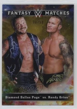 2020 Topps Chrome WWE Gold Refractor /50 vs Randy Orton Diamond Dallas Page HOF
