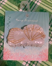 Hair Clip Claw Pearly Gold Sparkle Seashell Beach Extra Large Twig Arrow NEW