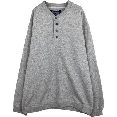 Used LLBean RUSSELL ATHLETIC double-name Henley neck sweatshirt made in USA ...