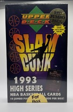 1993 Upper Deck Slam Dunk High Series NBA Sealed Box 10 Jumbo Packs Jordan