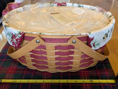 Hostess Goodies 2007 Longaberger Basket With Plastic Lid And Plastic Liner New.