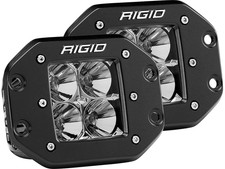 Rigid Flush Mount White Leds Pair Ind. D-series Pro Dually Flood Light 212113