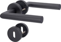 Alpertec TüRgriff-Garnitur Rosette Fair I BB Edelstahl Schwarz Ø 52 Mm