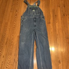 Liberty Overalls Blue Denim Men  s 36  x30  RN20697 Loop  Side Pocket