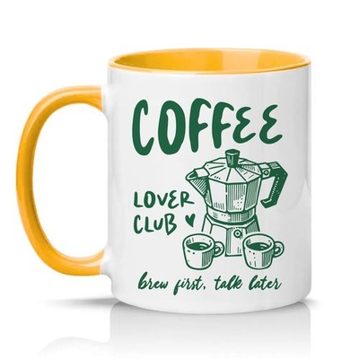 Kaffeeliebhaber Club Brew First Unisex 11 Unzen Keramiktasse Kaffeeliebhaber Geschenk