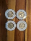 4 1964 Silver Washington Quarters