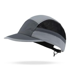 Short Brim 5 Panel Baseball Cap Mesh Quick Drying Sports Hat for One Size Gray