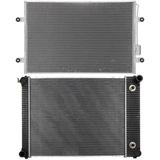 For 2008 Freightliner M2 106 6.4L 8.3L 6.7L Aluminum Radiator & AC Condenser Set