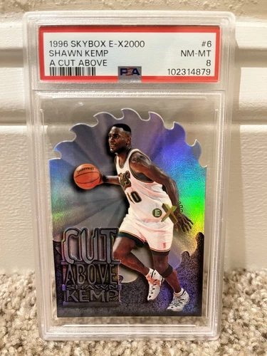 1996-97 Skybox E-x2000 Shawn Kemp A Cut Above #6 PSA 8 Nm-Mt